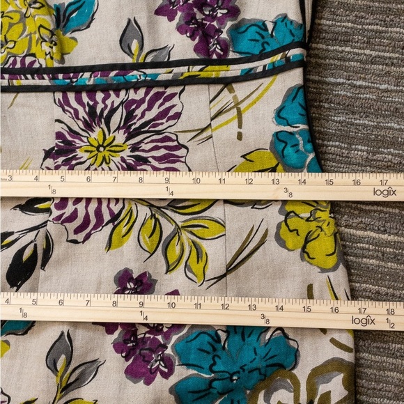 CARLISLE Sheath Floral Linen Size 2 Dress - Picture 11 of 12